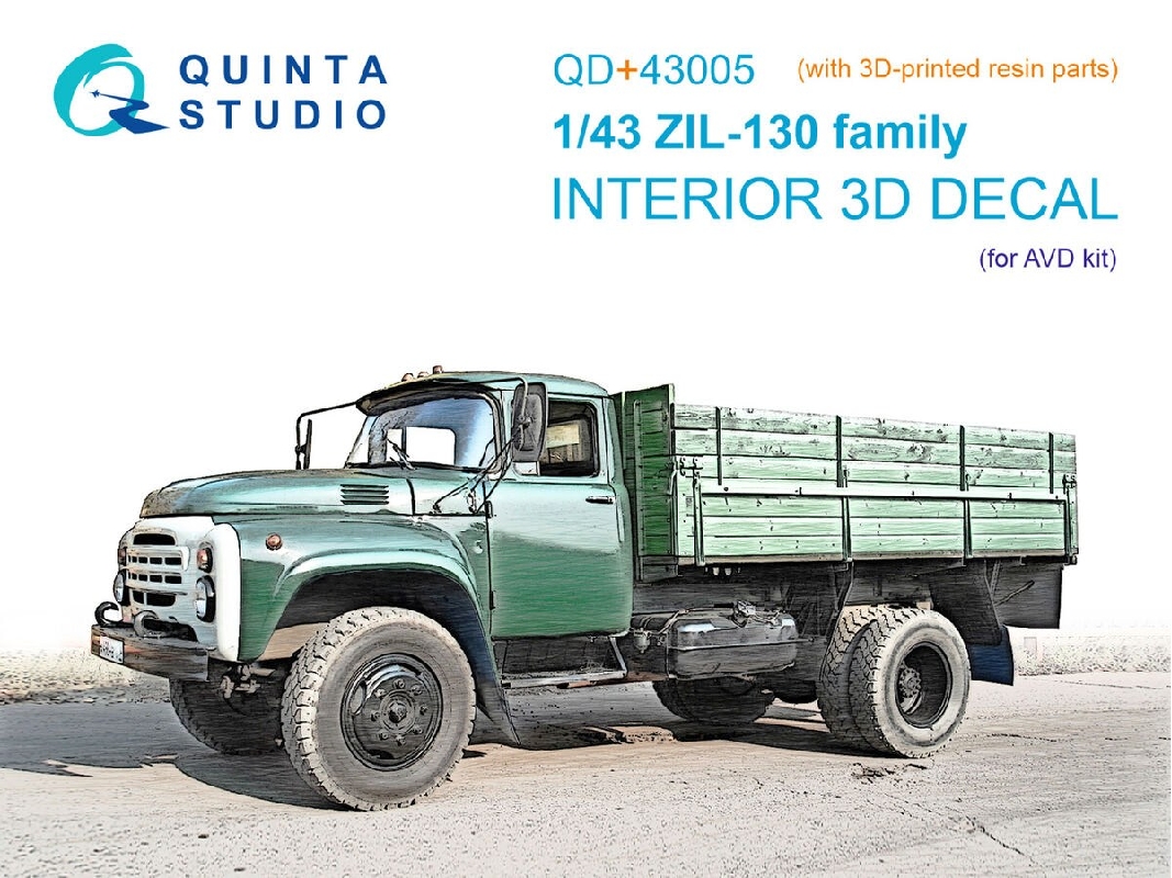 Zil-130 Family - 3d-printed & Coloured Interior With 3d-printed Resin Parts (For Avd Kits) - zdjęcie 1