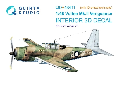 Vultee Mk.Ii Vengeance - 3d-printed & Coloured Interior With 3d-printed Parts (For Dora Wings Kits) - zdjęcie 1