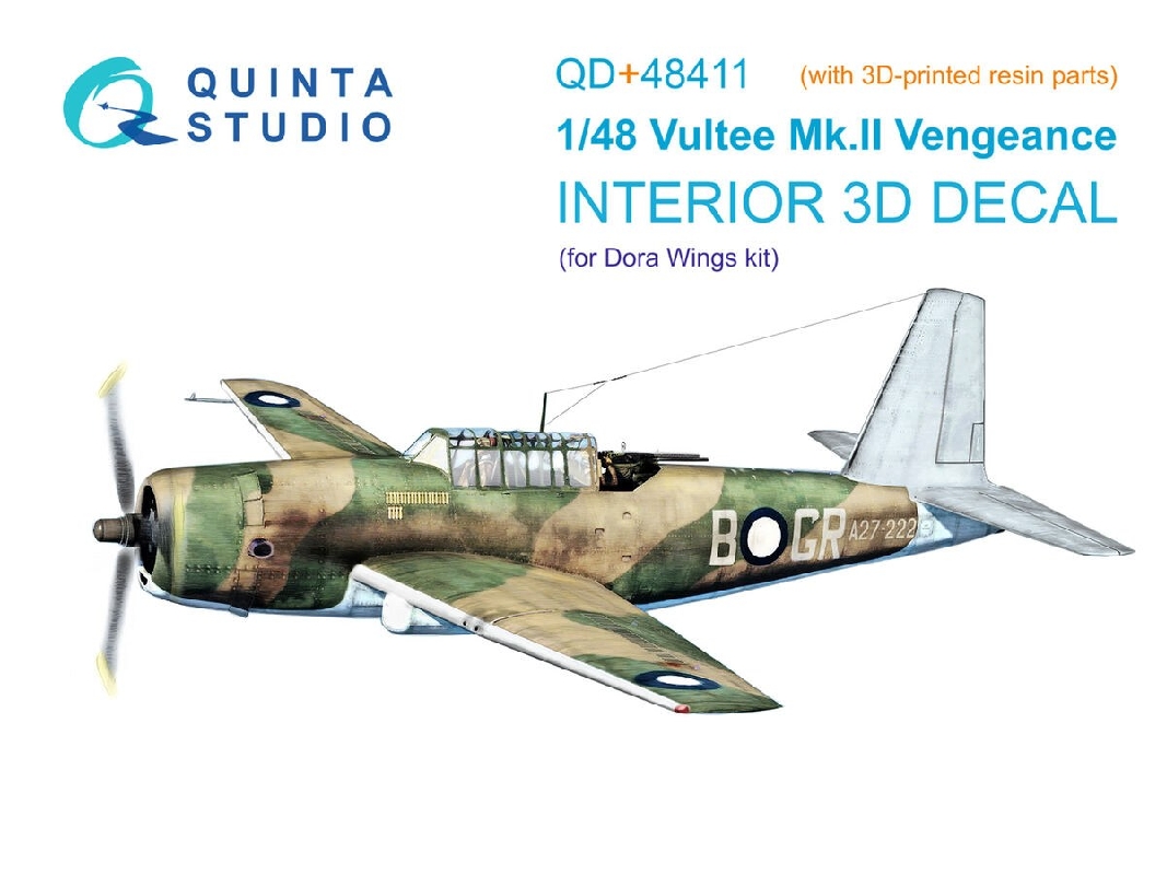 Vultee Mk.Ii Vengeance - 3d-printed & Coloured Interior With 3d-printed Parts (For Dora Wings Kits) - zdjęcie 1