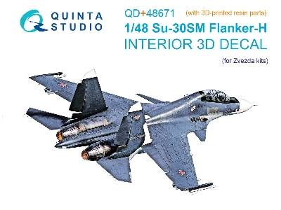 Sukhoi Su-30 Sm - 3d-printed & Coloured Interior With 3d-printed Resin Parts (For Zvezda Kits) - zdjęcie 1
