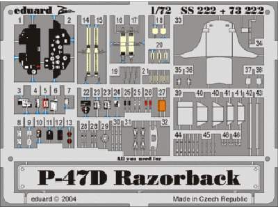  P-47D-20 1/72 - Tamiya - blaszki - zdjęcie 1