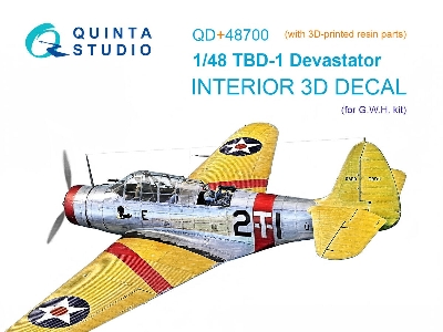 Douglas Tbd-1 Devastator - 3d-printed & Coloured Interior With 3d-printed Resin Parts (For Gwh Kits) - zdjęcie 1