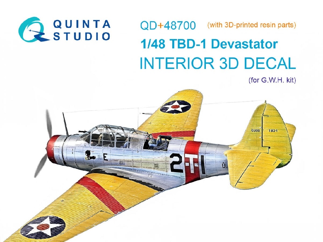 Douglas Tbd-1 Devastator - 3d-printed & Coloured Interior With 3d-printed Resin Parts (For Gwh Kits) - zdjęcie 1