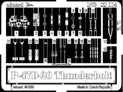  P-47D-20 1/72 - Academy Minicraft - blaszki - zdjęcie 1