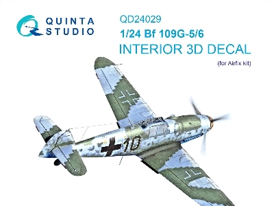Messerschmitt Bf 109 G-5 / G-6 - 3d-printed & Coloured Interior (For Airfix Kits) - zdjęcie 1