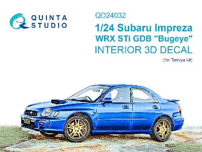 Subaru Impreza Wrx Sti Gdb Bugeye - 3d-printed & Coloured Interior (For Tamiya Kits) - zdjęcie 1