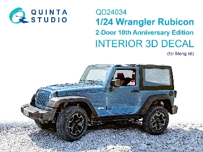 Jeep Wrangler Rubicon 2-door 10th Ann. Edition - 3d-printed & Coloured Interior (For Meng Kits) - zdjęcie 1