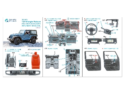 Jeep Wrangler Rubicon 2-door 10th Ann. Edition - 3d-printed & Coloured Interior (For Meng Kits) - zdjęcie 10