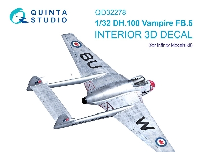 De Havilland Dh.100 Vampire Fb.5 - 3d-printed & Coloured Interior (For Infinity Kits) - zdjęcie 1