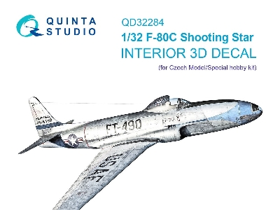 Lockheed F-80 C Shooting Star - 3d-printed & Coloured Interior On Decal Paper (For Czech Model And Special Hobby Kits) - zdjęci