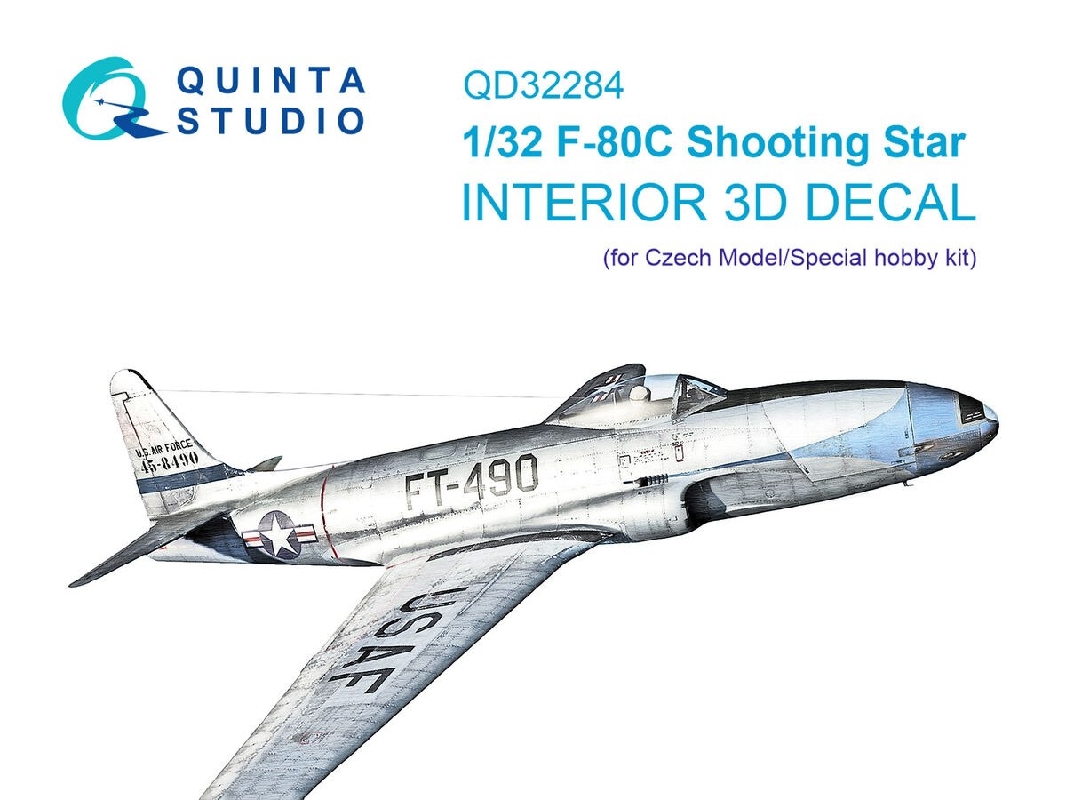 Lockheed F-80 C Shooting Star - 3d-printed & Coloured Interior On Decal Paper (For Czech Model And Special Hobby Kits) - zdjęci
