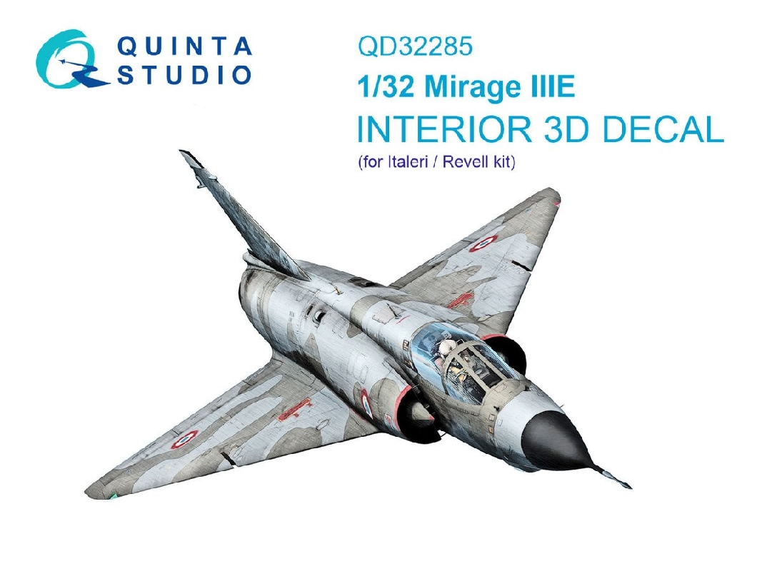 Dassault  Mirage Iii E - 3d-printed & Coloured Interior On Decal Paper (For Italeri And Revell Kits) - zdjęcie 1