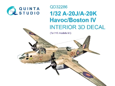 Dogulas A-20 J / K Havoc And Boston Iv - 3d-printed & Coloured Interior (For Hkm Kits) - zdjęcie 1