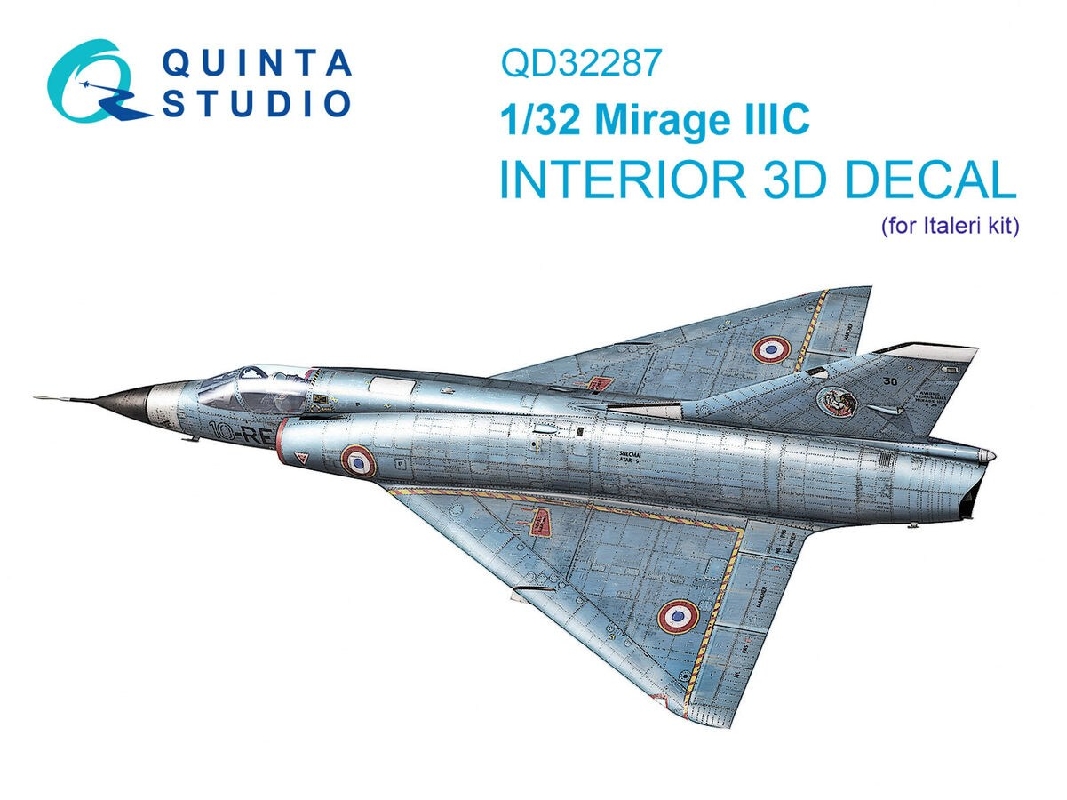 Dassault  Mirage Iii C - 3d-printed & Coloured Interior On Decal Paper (For Italeri Kits) - zdjęcie 1