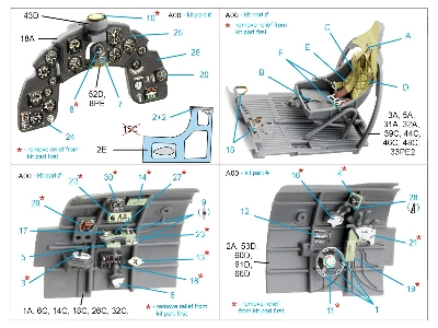 Macchi Mc.200 Saetta - 3d-printed & Coloured Interior (For Italeri Kits) - zdjęcie 10