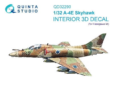 Douglas A-4 E Skyhawk - 3d-printed & Coloured Interior On Decal Paper (For Hasegawa Kits) - zdjęcie 1