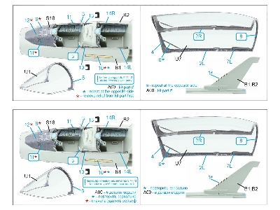 Eurofighter Typhoon Ef-2000 B / T Twin-seater - Canopy Framing Extra Set  (For Trumpeter Kits) - zdjęcie 11