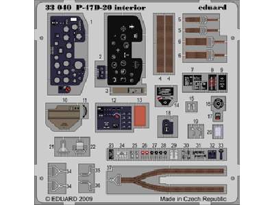  P-47D-20 interior S. A. 1/32 - Trumpeter - blaszki - zdjęcie 1