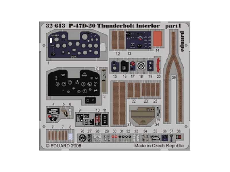  P-47D-20 interior S. A. 1/32 - Trumpeter - blaszki - zdjęcie 1