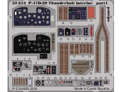  P-47D-20 interior S. A. 1/32 - Trumpeter - blaszki - zdjęcie 2