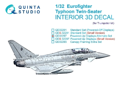 Eurofighter Typhoon Twin-seater (Powered-up Displays) - 3d-printed & Coloured Interior (For Trumpeter Kits) - zdjęcie 1