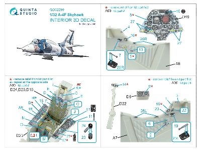 Douglas A-4 F Skyhawk - 3d-printed & Coloured Interior On Decal Paper (For Hasegawa Kits) - zdjęcie 11