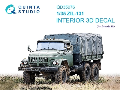 Zil-131 - 3d-printed & Coloured Interior On Decal Paper (For Zvezda Kits) - zdjęcie 1
