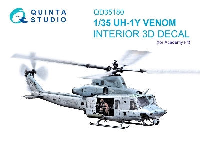 Bell Uh-1 Y Venom - 3d-printed & Coloured Interior (For Academy Kits) - zdjęcie 1