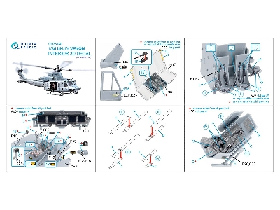 Bell Uh-1 Y Venom - 3d-printed & Coloured Interior (For Academy Kits) - zdjęcie 3