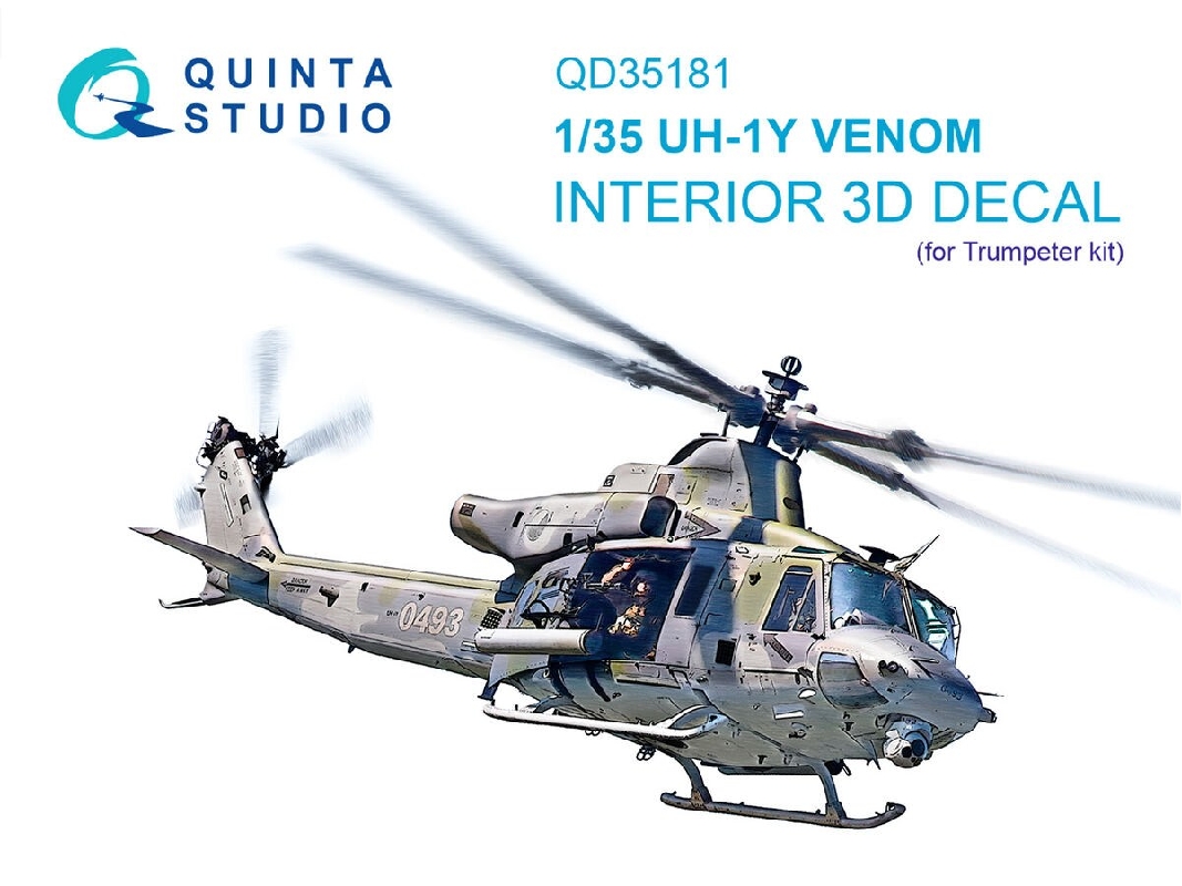Bell Uh-1 Y Venom - 3d-printed & Coloured Interior (For Trumpeter Kits) - zdjęcie 1