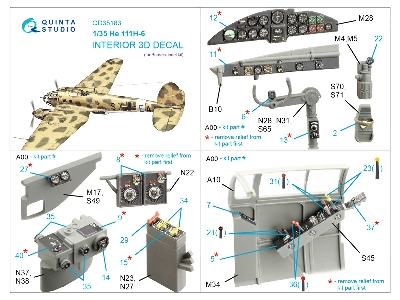 Heinkel He-111 H-6 - 3d-printed & Coloured Interior (For Border Model Kits) - zdjęcie 12