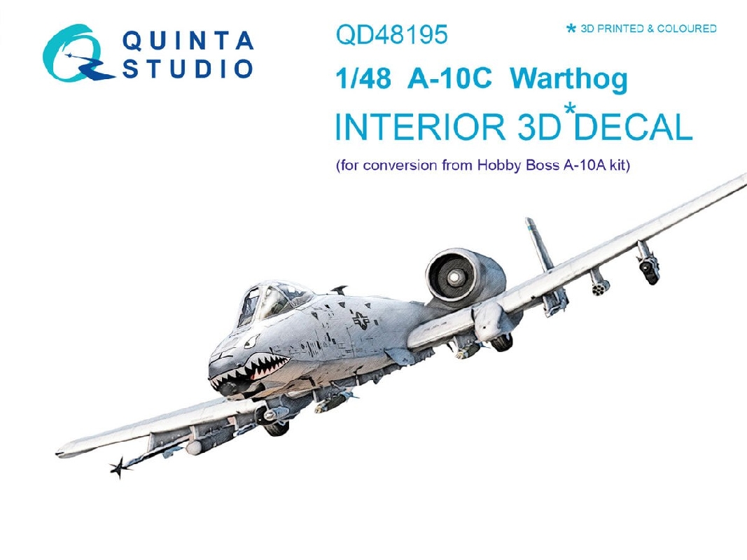 Fairchild A-10 C Thunderbolt Ii - 3d-printed & Coloured Interior (For A-10 A Hobby Boss Kits) - zdjęcie 1
