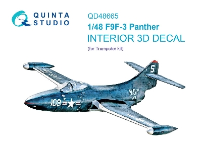 Grumman F9f-3 Panther - 3d-printed & Coloured Interior (For Trumpeter Kits) - zdjęcie 1