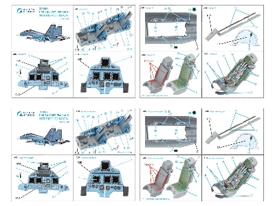 Sukhoi Su-30 Sm - 3d-printed & Coloured Interior (For Zvezda Kits) - zdjęcie 5