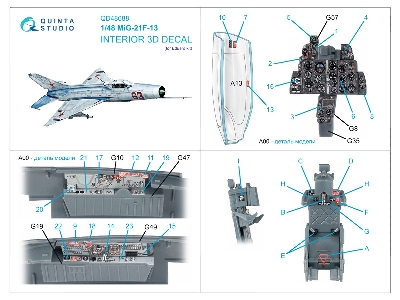 Mig-21 F-13 - 3d-printed & Coloured Interior (For Eduard Kits) - zdjęcie 11