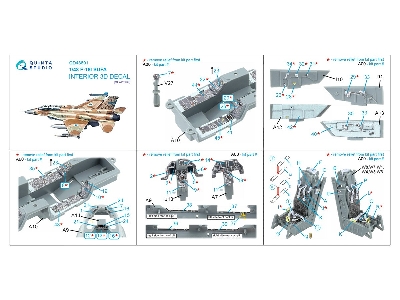 Lockhhed Martin F-16 I Sufa - 3d-printed & Coloured Interior (For Gwh Kits) - zdjęcie 3