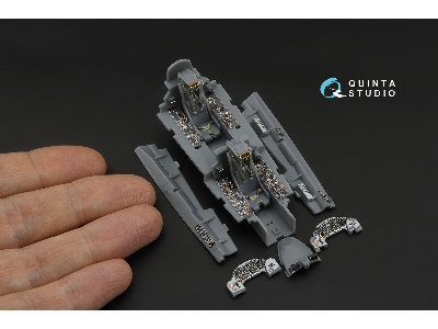Grumman Tf-9j / F9f-8t Twin Cougar/Twogar - 3d-printed & Coloured Interior (For Kitty Hawk Kits) - zdjęcie 5