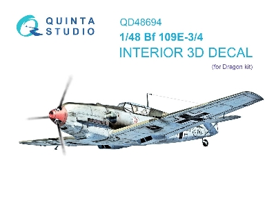 Messerschmitt Bf 109 E-3 / E-4 - 3d-printed & Coloured Interior (For Dragon Kits) - zdjęcie 1