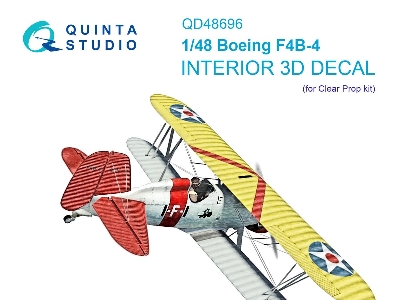 Boeing F4b-4 - 3d-printed & Coloured Interior On Decal Paper (For Clear Prop Kits) - zdjęcie 1