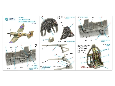 Supermarine Spitfire Tr.9 - 3d-printed & Coloured Interior On Decal Paper (For Airfix Kits) - zdjęcie 10