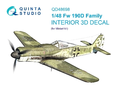 Focke-wulf Fw-190 D Family - 3d-printed & Coloured Interior On Decal Paper (For Miniart Kits) - zdjęcie 1