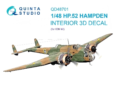 Handley Page Hp.52 Hampden - 3d-printed & Coloured Interior (For Icm Kits) - zdjęcie 1
