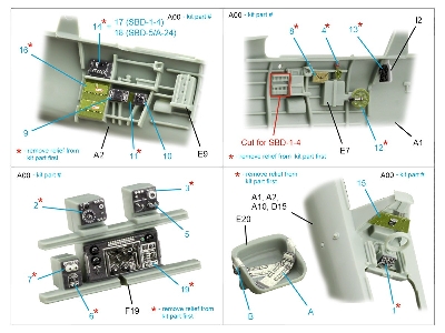 Douglas Sbd Dauntless Family Rear Cockpit - 3d-printed & Coloured Interior (For Accurate Miniatures / Academy / Etc. Kits) - zdj