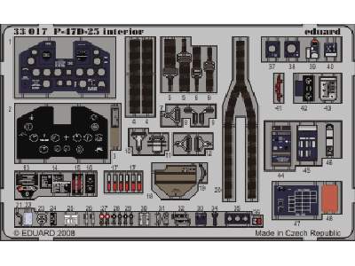  P-47D-25 interior S. A. 1/32 - Trumpeter - blaszki - zdjęcie 1