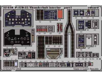  P-47D-25 interior S. A. 1/32 - Trumpeter - blaszki - zdjęcie 1