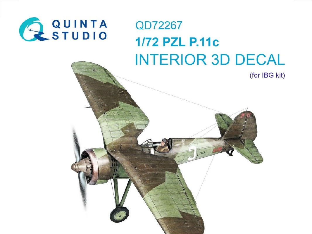 Pzl P.11c - 3d-printed & Coloured Interior (For Ibg Kits) - zdjęcie 1