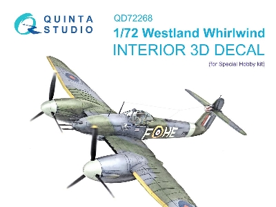 Westland Whirlwind - 3d-printed & Coloured Interior (For Special Hobby Kits) - zdjęcie 1