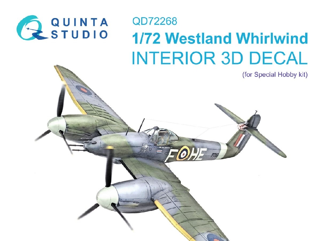 Westland Whirlwind - 3d-printed & Coloured Interior (For Special Hobby Kits) - zdjęcie 1