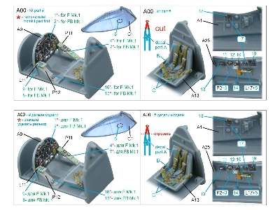 Westland Whirlwind - 3d-printed & Coloured Interior (For Special Hobby Kits) - zdjęcie 11