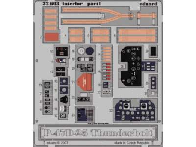  P-47D-25 interior S. A. 1/32 - Hasegawa - blaszki - zdjęcie 1